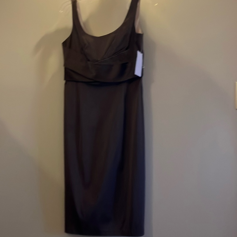 Brown cocktail dress, Donna Ricco. Polyester spandex. Never worn